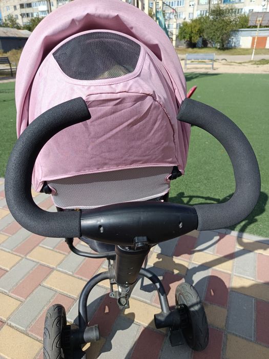 Велосипед дитячий kinderkraft,батьківсь , ручкою,триколісний ідеальний ,+ коляска