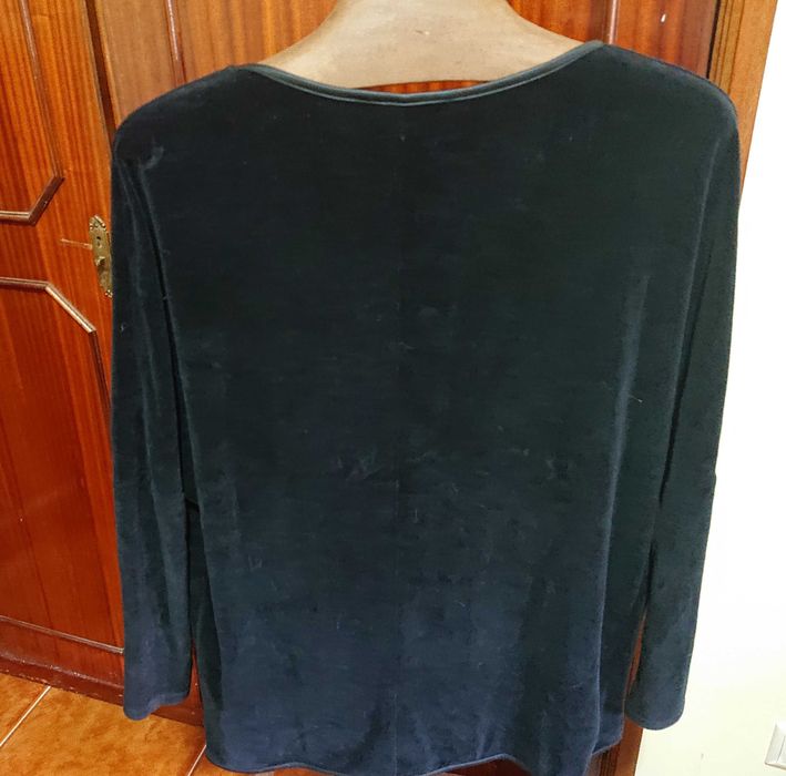 Casaco em algodao aveludado tipo 3/4