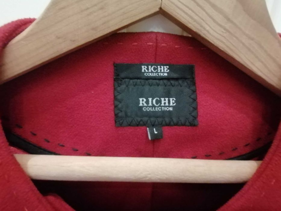 Демісезонне жіноче червоне пальто з вовни RICHE