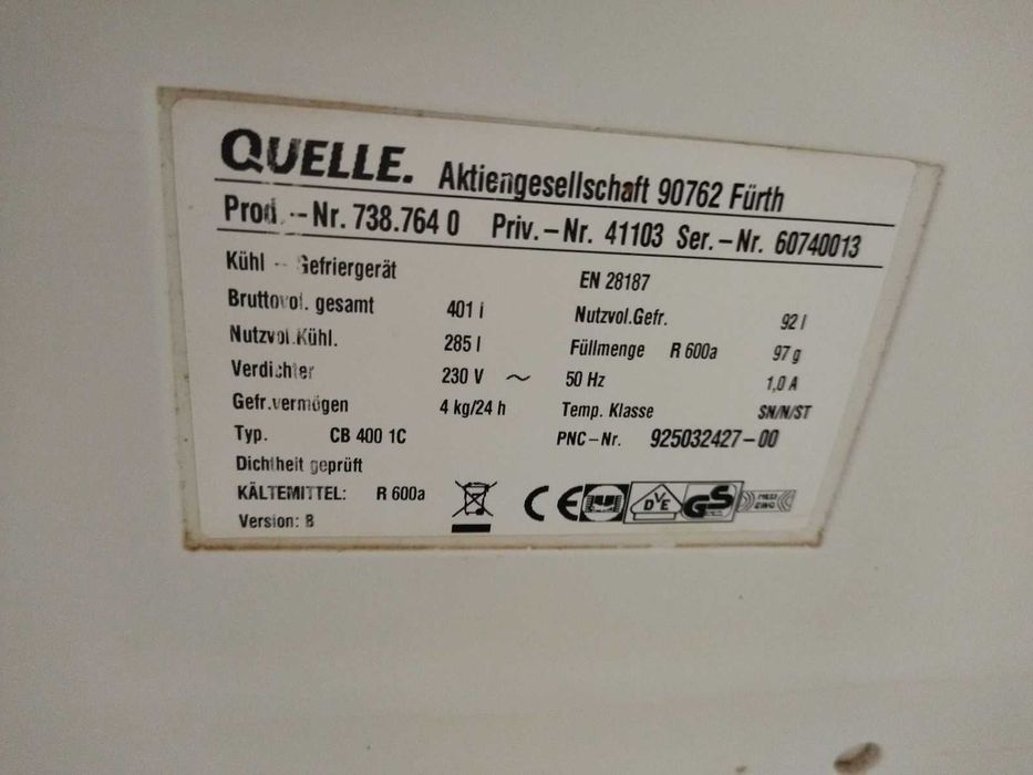 Двухкамерный холодильник Privileg 90762