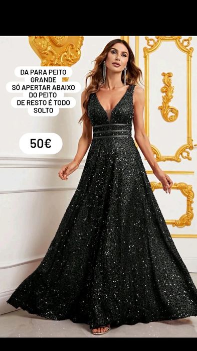 Vestido gala preto