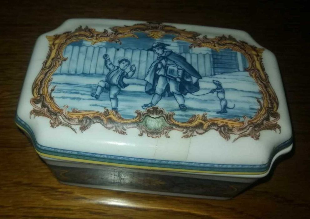 Caixa em porcelana Palácio S.Bento azulejo 1770 - Oficina Real