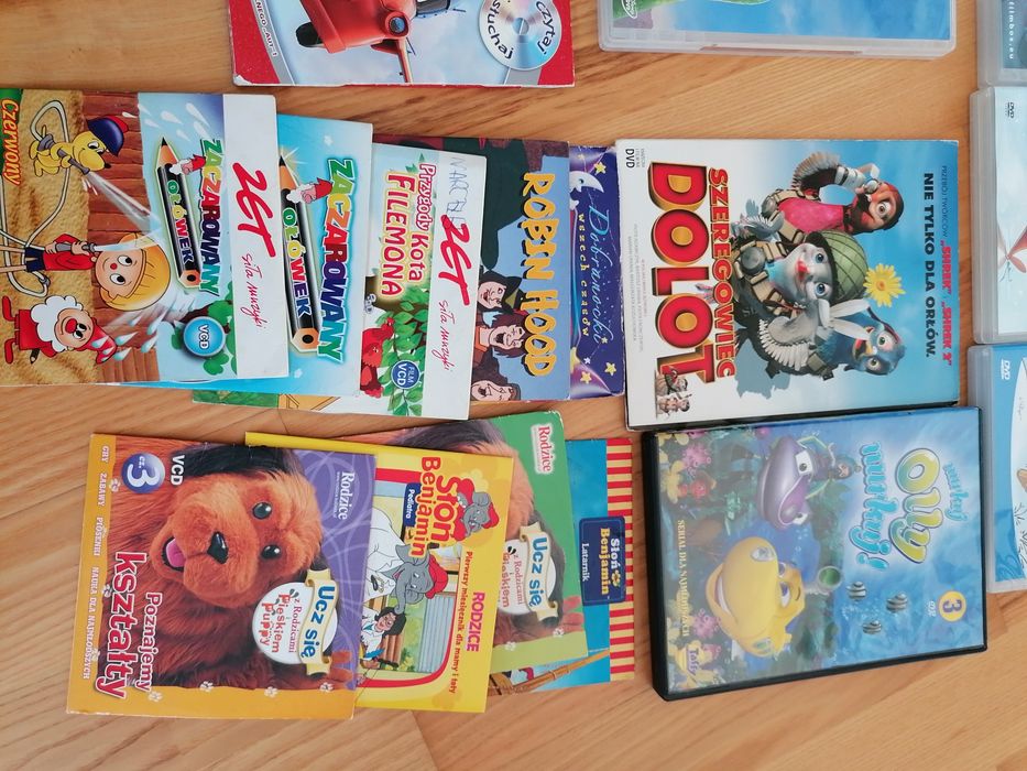 Bajki dvd Kubuś i.., Smerfy, Rajdek, Finley