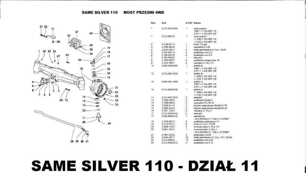 Katalog części SAME SILVER 110 po polsku!