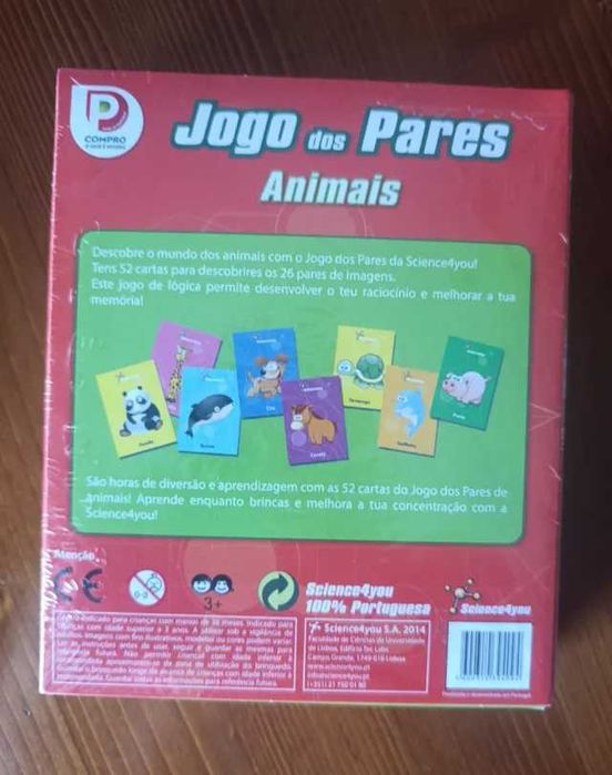 Jogo dos Pares Animais - Science4you