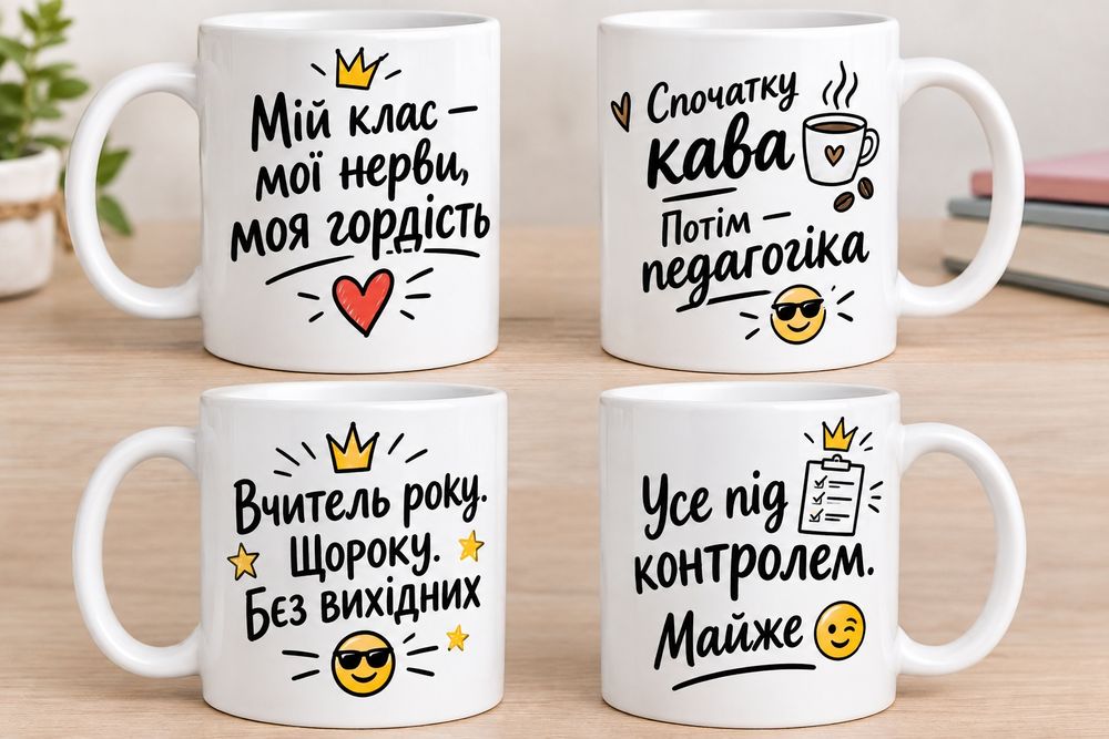 «Чашка для вчителя з написом | Подарунок вчителю | Індивідуальний дизайн