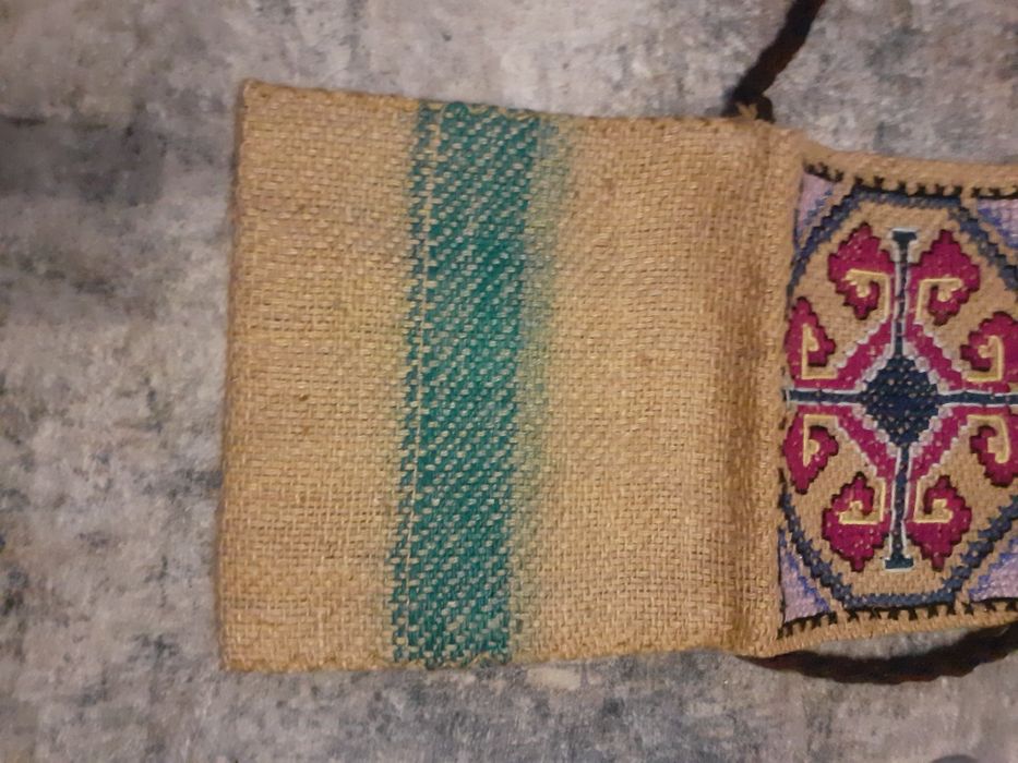 Torebka z juty hand made wyszycia okazja