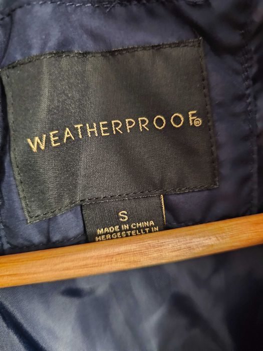 Granatowa kamizelka bezrękawnik damski pikowany Weatherproof r. 36