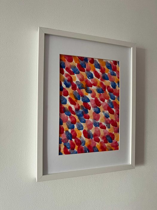 Pintura abstrata em aguarela