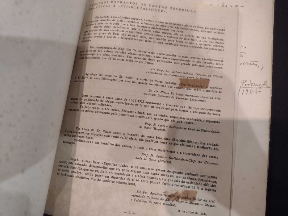 Espiritualidade Ano Santo de 1950 Drª Maximina da Natividade Rodrigues