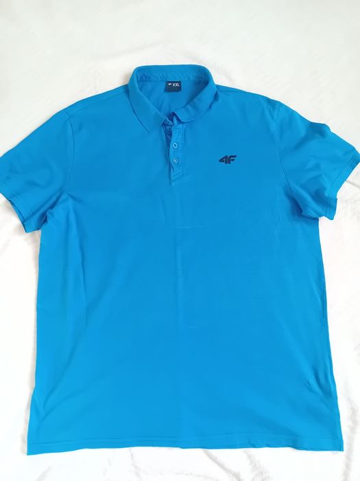 #4XL T-shirt niebieski jak nowy koszulka polo