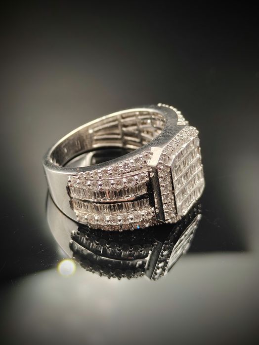 Złoty sygnet 2,59ct z naturalnymi diamentami / brylantami