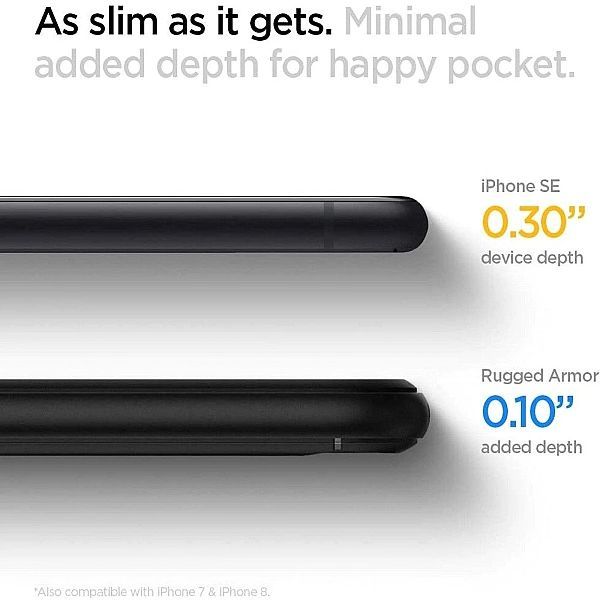 Spigen Rugged Armor Iphone Se 2020 / 2022 Black
