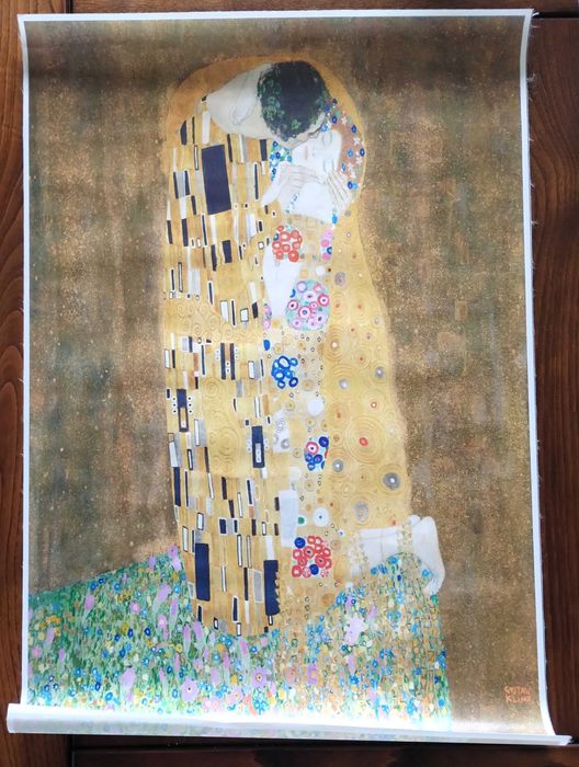 Tela Grande Gustav Klimt - O Beijo, 1907 60X40Cm
