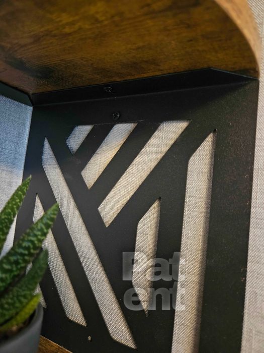 Loftowa narożna dekoracja ścienna kwietnik 5 poziomów wzór