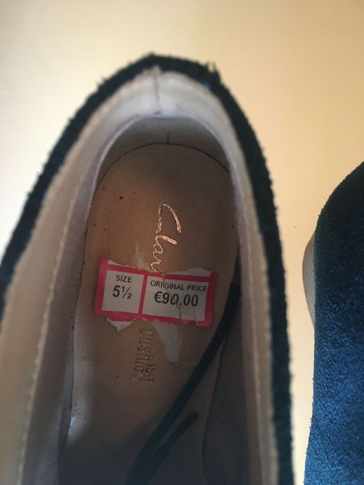Nowe botki Clarks - turkusowy zamsz- roz.38,5