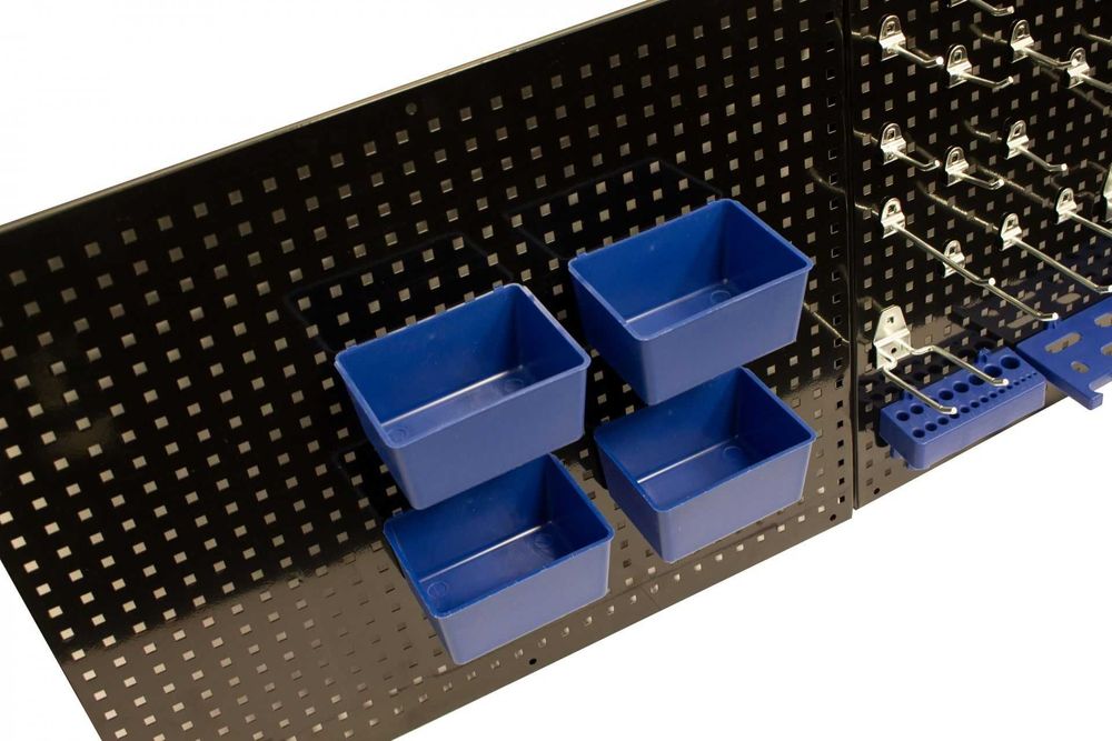 Jogo de 2 painéis perfurados para ferramentas + oferta 32 acessórios