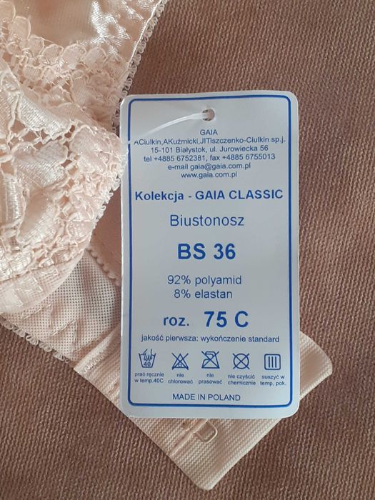 Biustonosz Gaia  Clasic BS-36 75 C beżowy - 15 pln