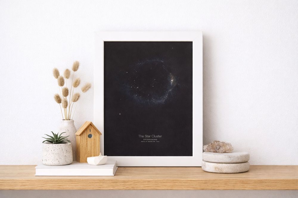 Quadro mapa de estrelas , prenda dia dos namorados