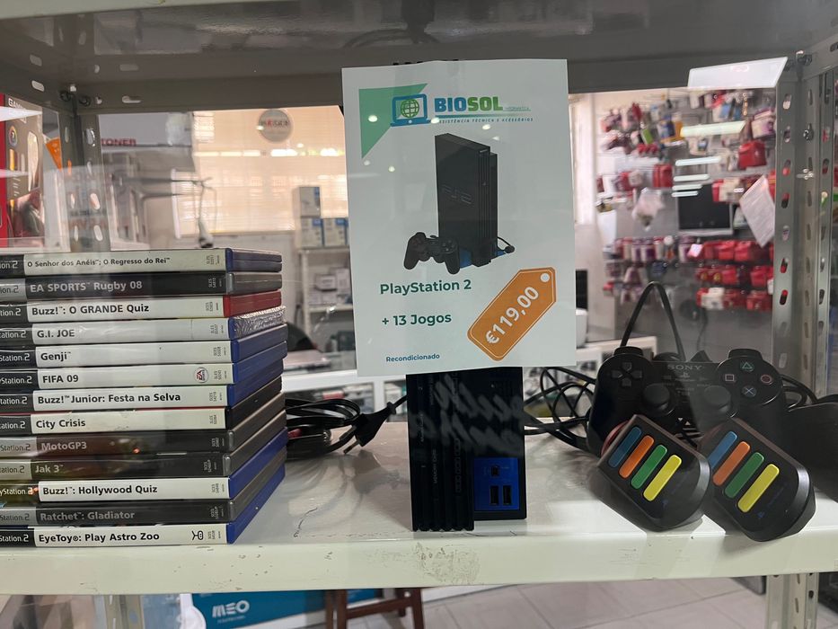 PlayStation 2 com + 13 jogos