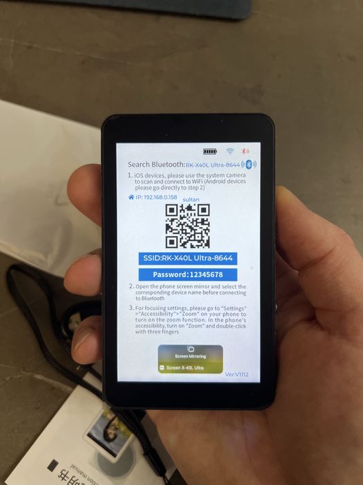 Дублюючий екран для iphone для блогів і селфі. Модель x40l ultra -4th