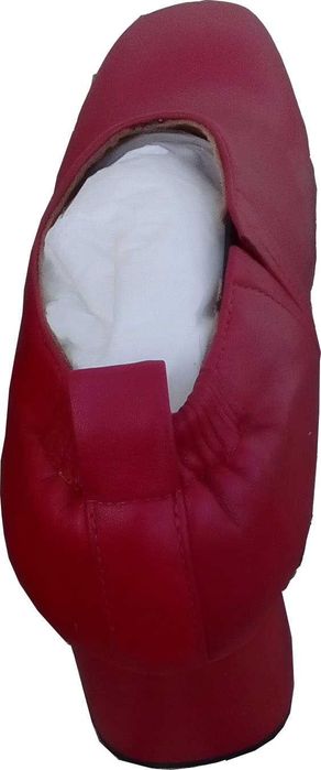 Nº37 Sapato Com Salto Pele Vermelho Novo Made In Portugal