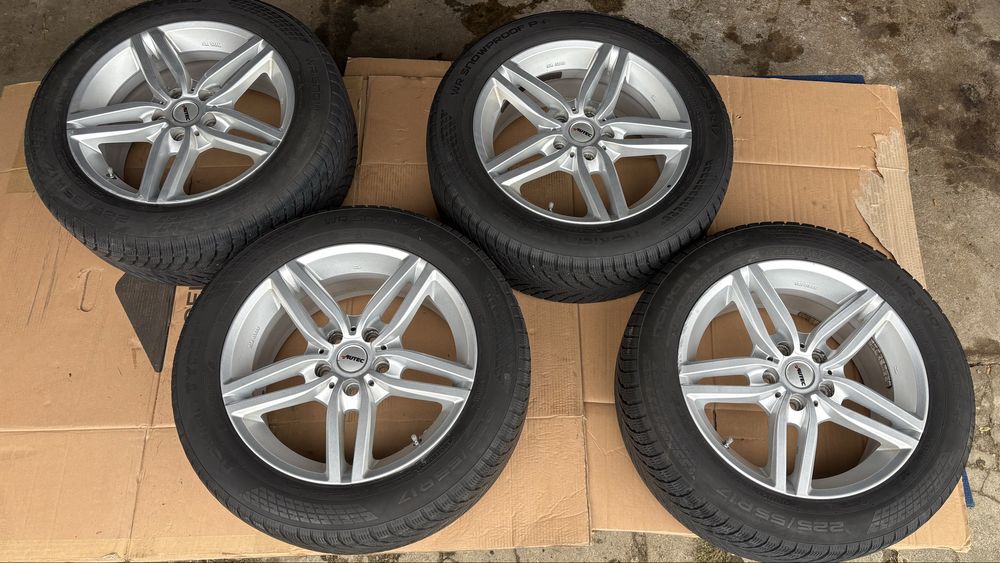 Koła zimowe 225/55/17 BMW Mini VW Skoda Seat Audi 5x112 ET 52 TPMS
