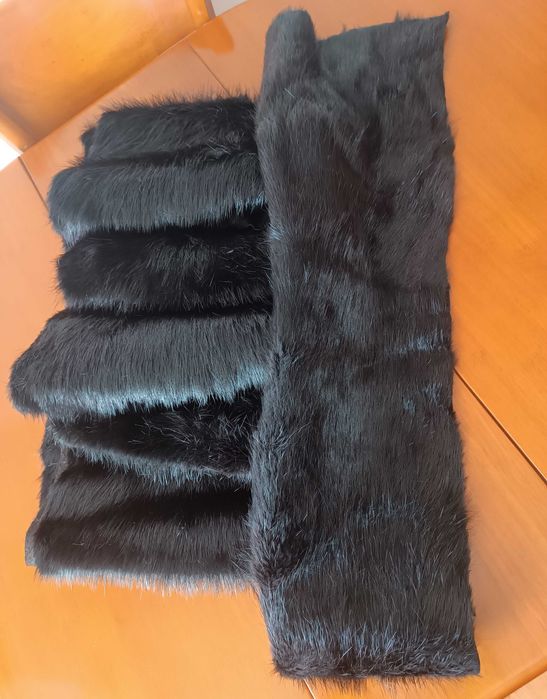 шкірка нутрії (чорна) для безрукавки, полушубка...