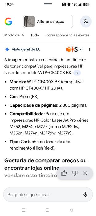 Toner Impressora WTP-CF400X