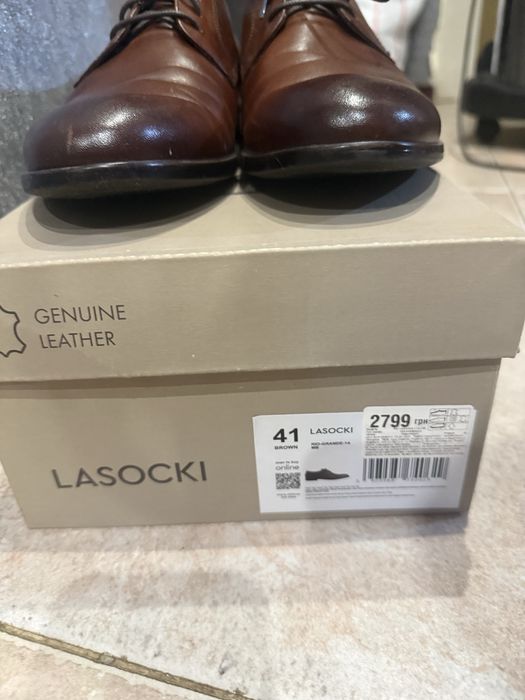 Мужские туфли дерби Lasocki из натуральной кожи