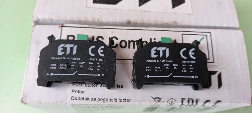 Блок контактов  ETI CES   E-NO  E-NC  Lovato LPX