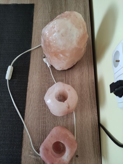 Lampka solna + 2 świeczniki