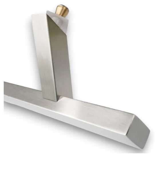 Pochwyt, antaba do furtki dwustronny prostokątna 45° Inox - 304 satyna
