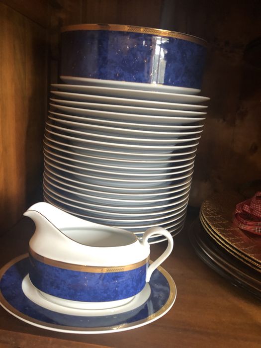 Baixela Constantinopla Spal em azul e dourado