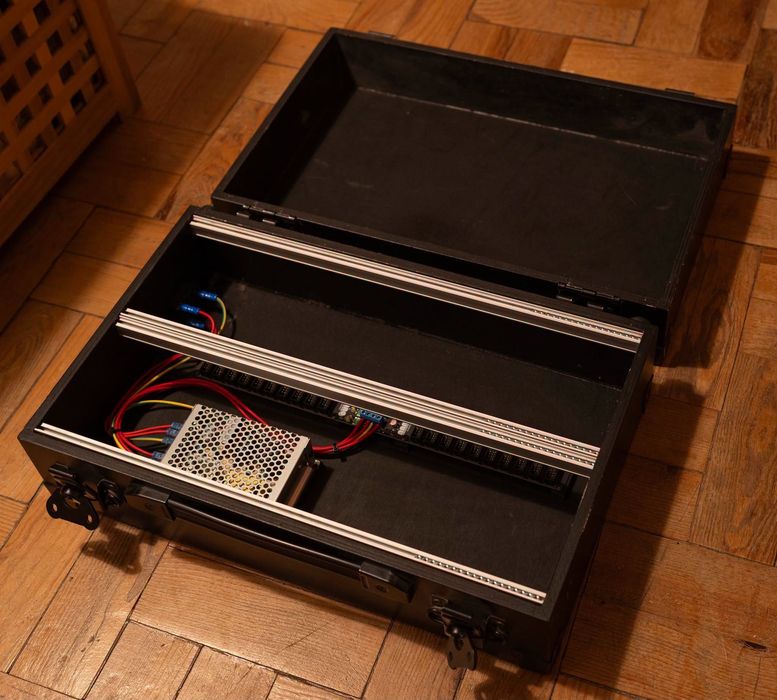 Mala para Sintetizador Modular com tampa e power - 6u 88hp