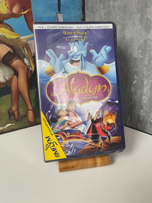 VHS Disney Aladyn (Nowa w FOLII - Unikat) Wydanie Specjalne (Polski Dubbing) - Disney Aladdin Kaseta Video