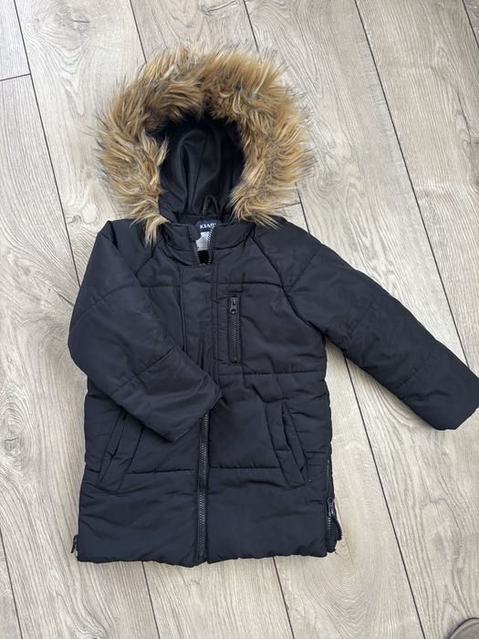 Зимова тепла  чорна куртка парка  110- 116