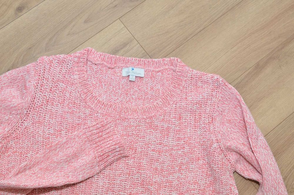 Sweter różowy pudrowy róż r.S r.38 r.36 bawełna