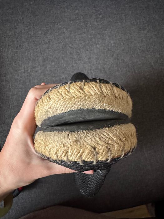 Шкіряні плетені стильні еспадрильі Massimo Dutti