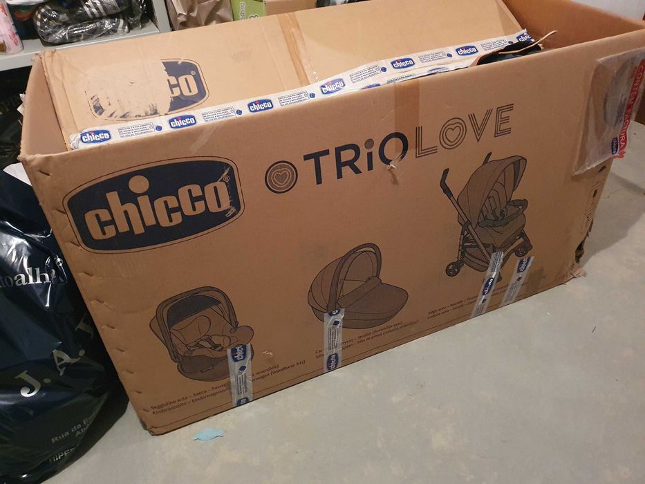 Trio chicco love  carrinho bebé + cadeira rotativa+ assento
