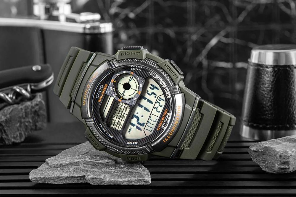 zegarek męski casio ae-1000w-3avdf + box