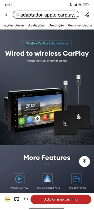 Adaptador de android auto