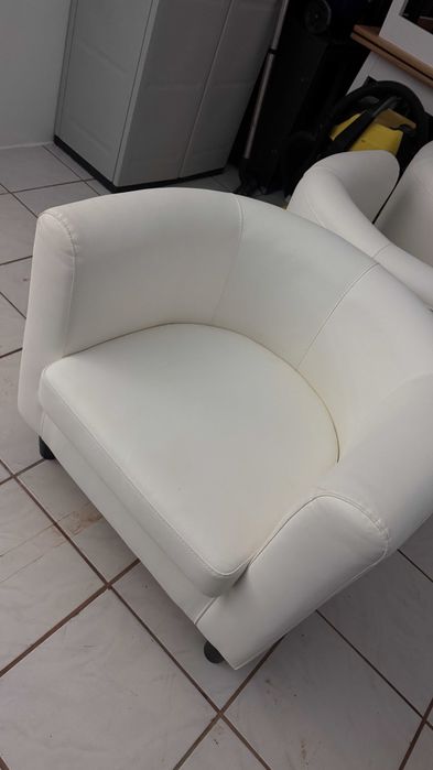Conjunto de sofá branco com 4 peças