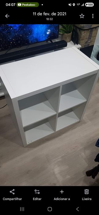 Estante Branca  4 cubos