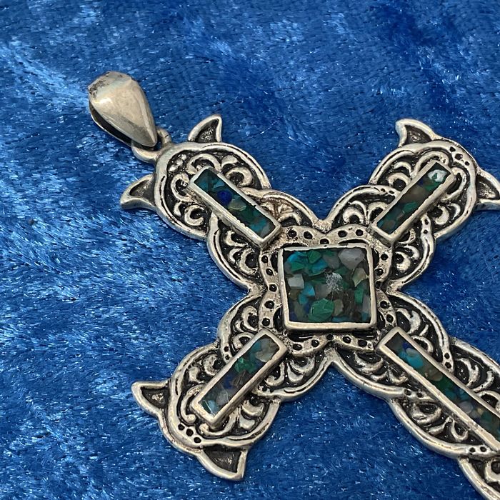 Cruz prata inglesa 8 cm