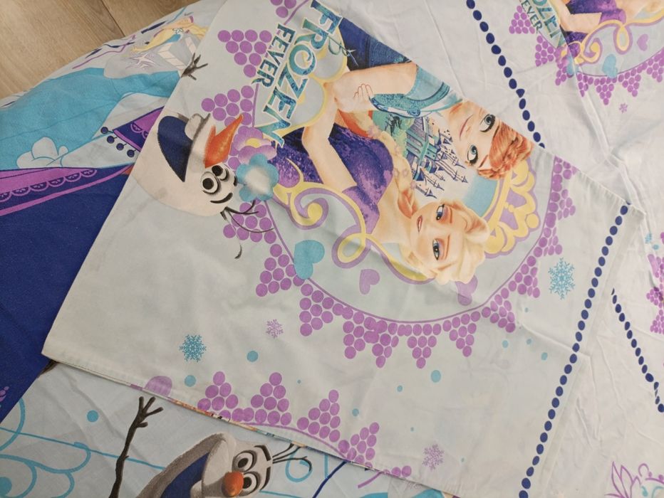 Дитяча полуторна постіль комплект постелі з дитячим малюнком Ельза