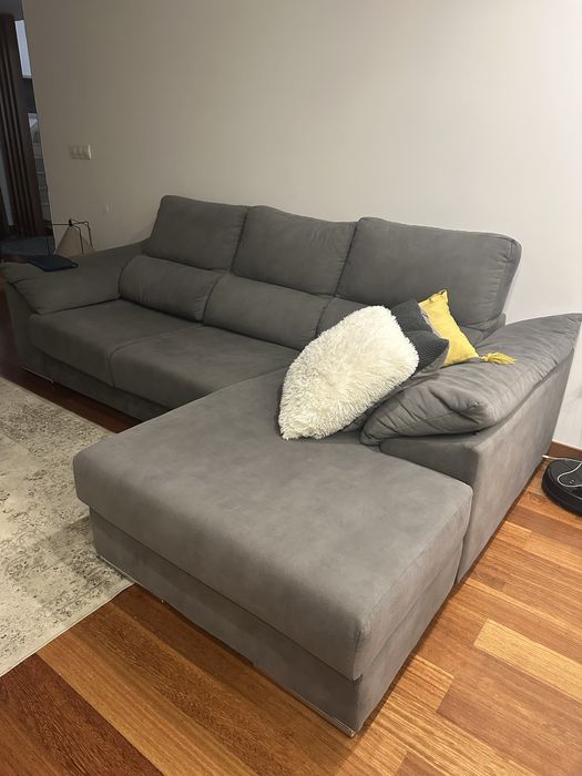 Sofa com chaise long (3x) impermeabilizado