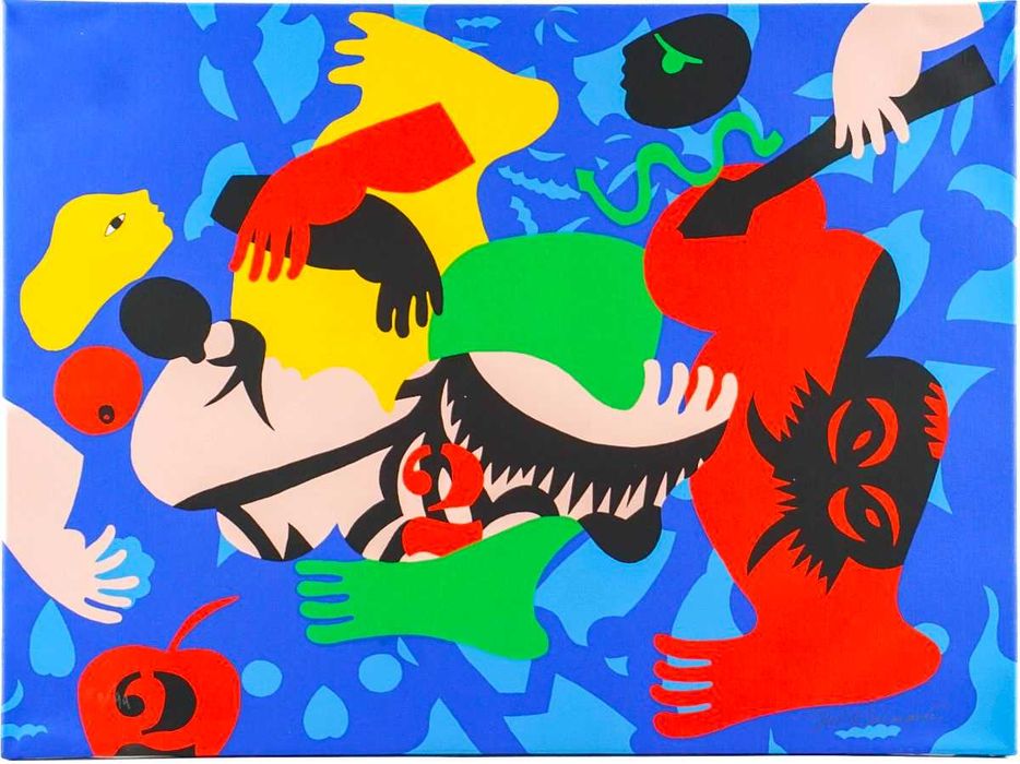 José de Guimarães  Serigrafia sobre tela 54x73 cm