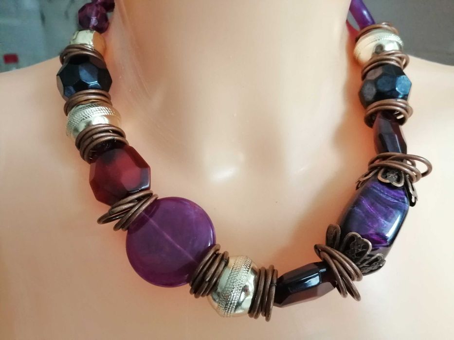 Naszyjnik odcienie fioletu