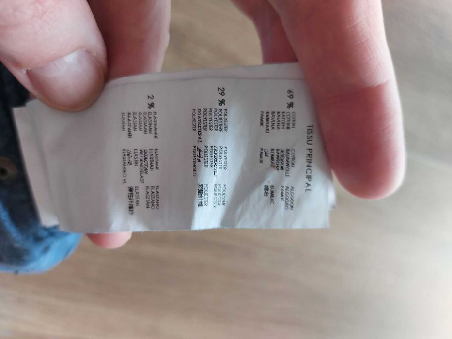 Spodnie sztruksowe niebieskie 38 Promod
